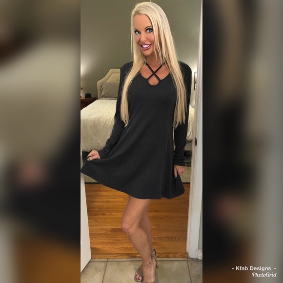 ❤️LAST 1! Neckline Detail Jersey Dress! - Picture 3 of 3